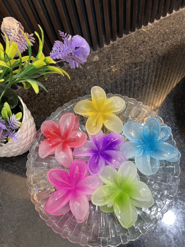 Set of 2 Flower Shaped Hair Claw Clips
